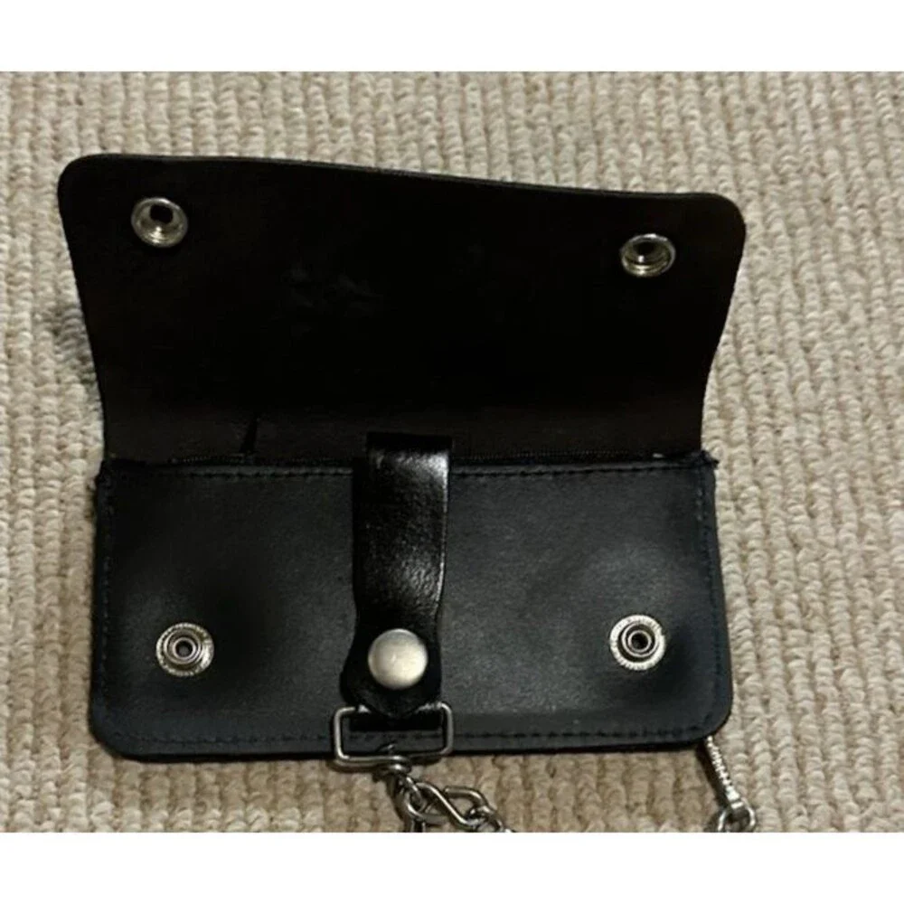 Wallet Genuine Leather USA Chain Cool moto biker retro outsiders western chief